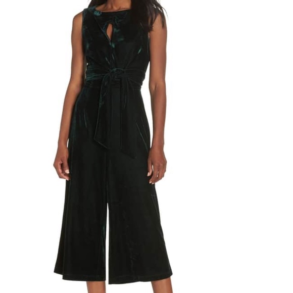 Velvet Green Jumpsuit! - Picture 1 of 7
